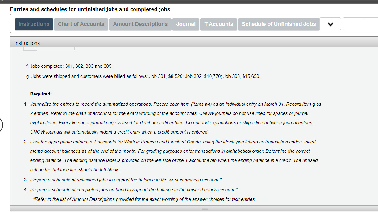 TAccounts Schedule of Unfinished Jobs Instructions Kurtz Fencing Inc. uses a job