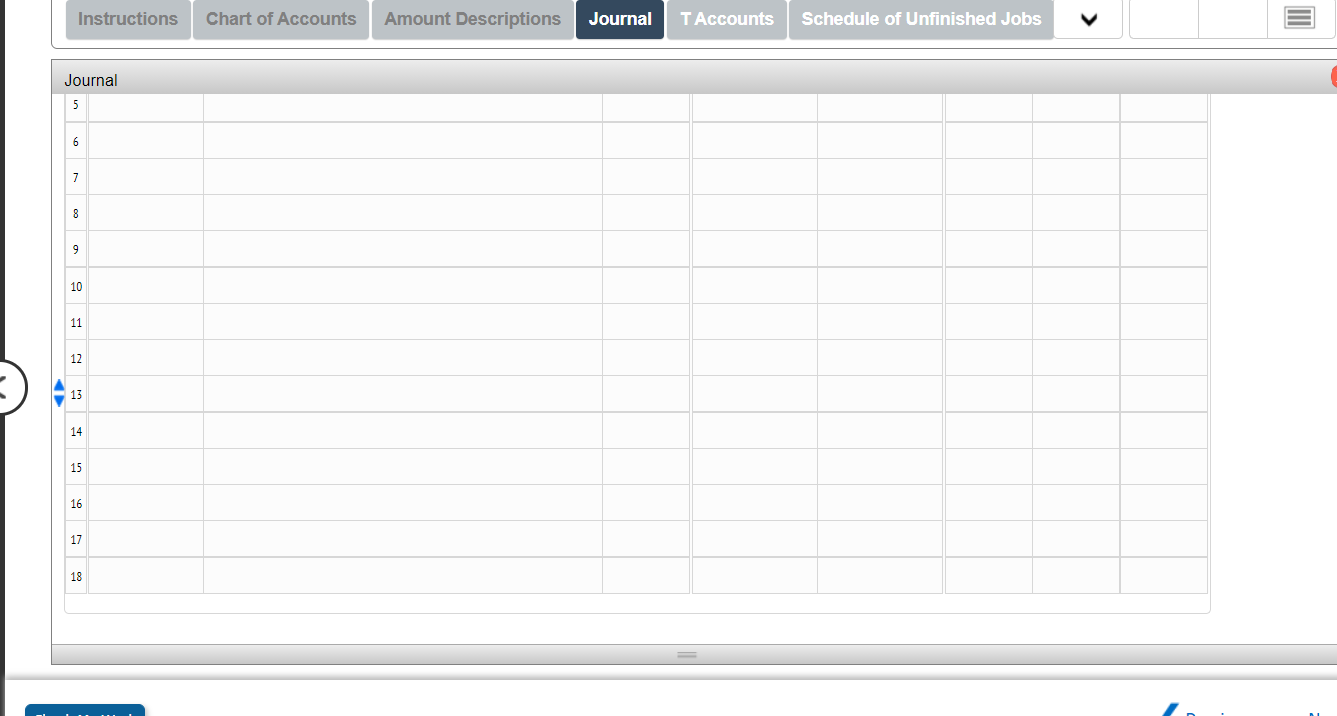 c. Factory overhead costs incurred on account, $5,710. d. Depreciation of machinery