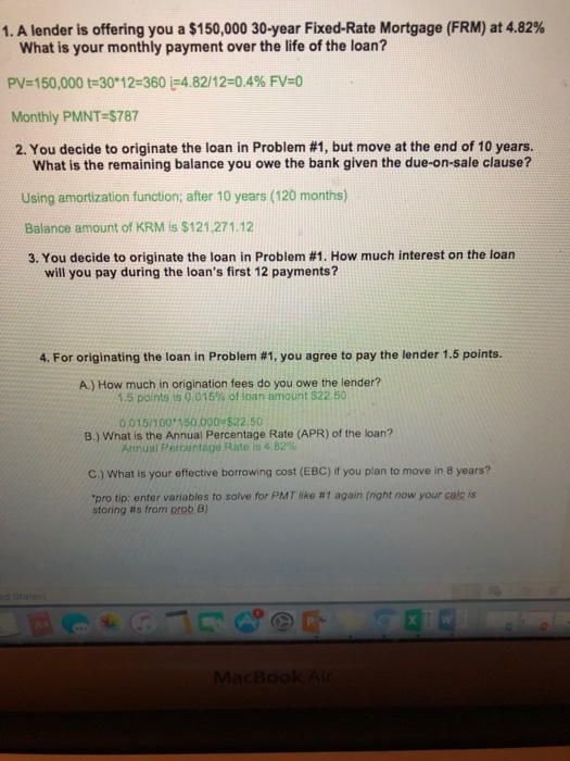  Please help with #5 1. A lender is offering you a