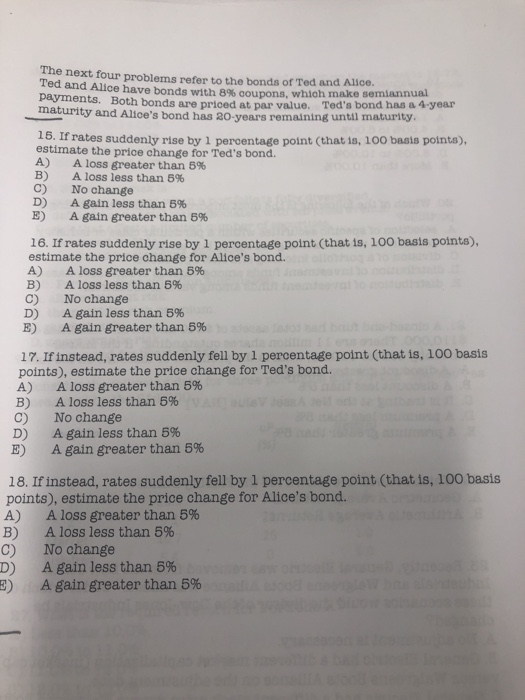 4 part question please answer all The next four problems refer to