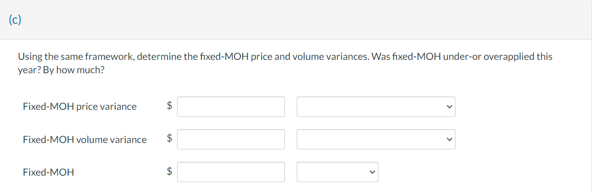fixedMOH costs where he saw fit, before actually calculating the related price,