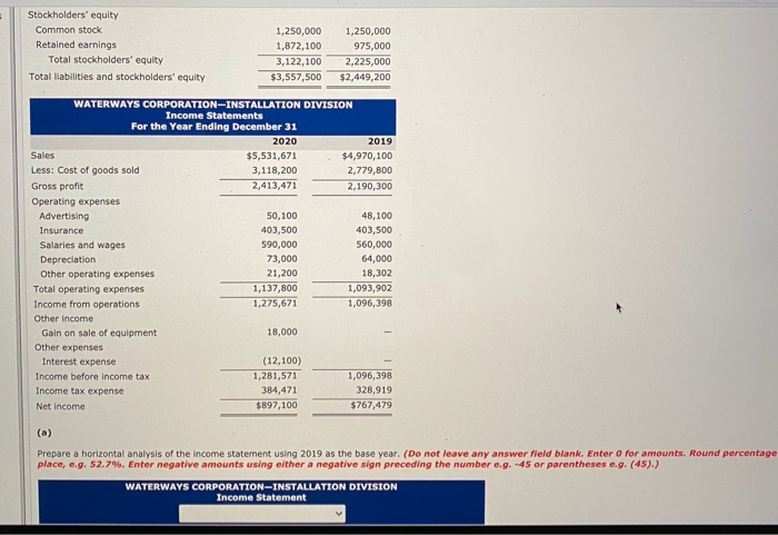 ratio (10) Times interest earned ratio times (d) Comment on your findings.