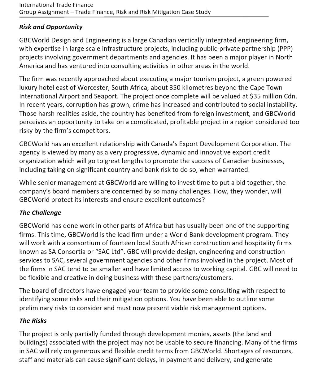 PLEASE READ THE ARTICLE BELOW PLEASE 1. Describe how Canadas Export Development