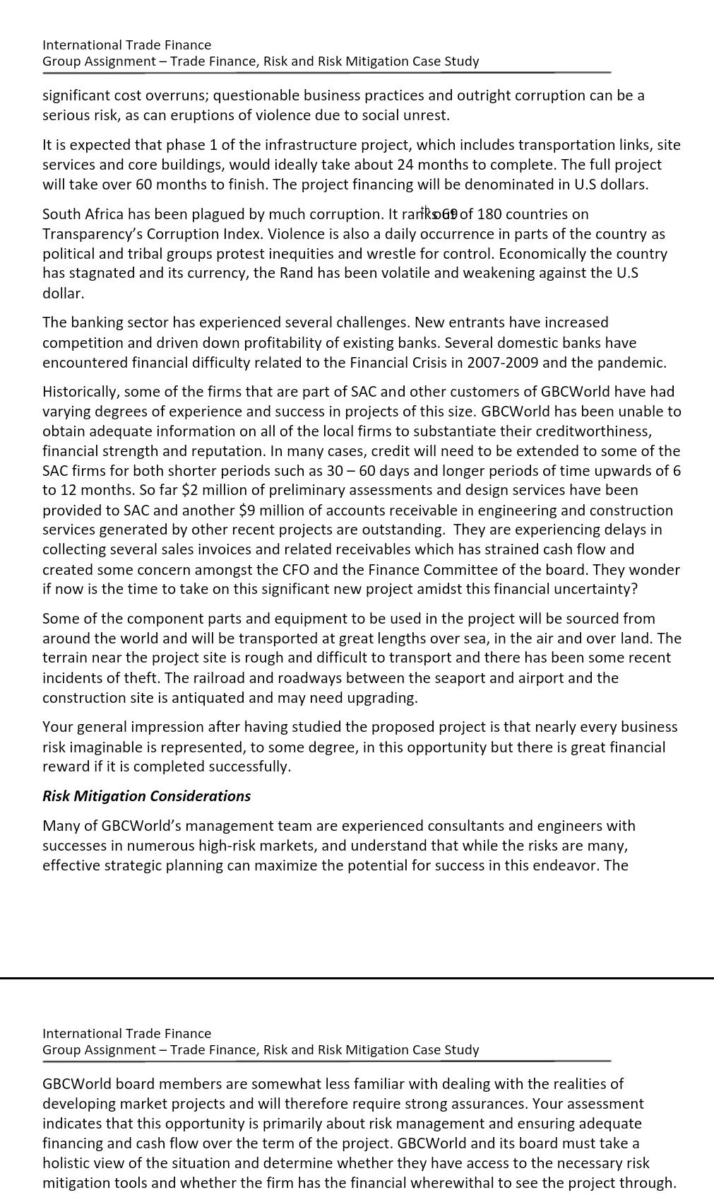 agency, EDC, could provide support and assistance to GBCWorld in its first