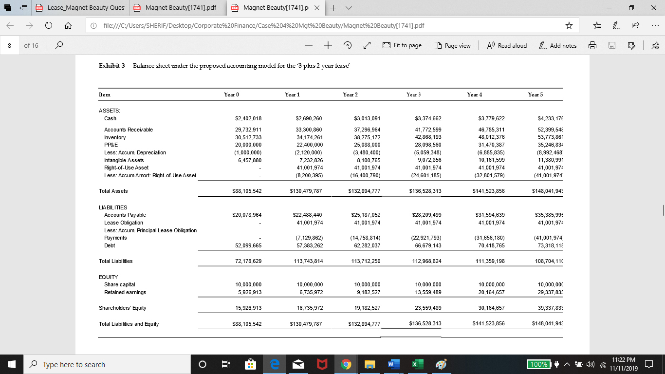 and interest coverage in year 1-5 under two options. (2) By comparing