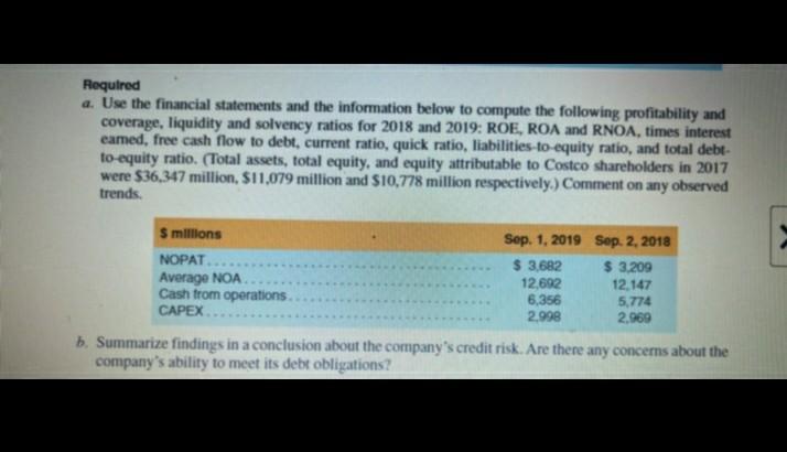  Kindly help me with a and b Required a. Use the