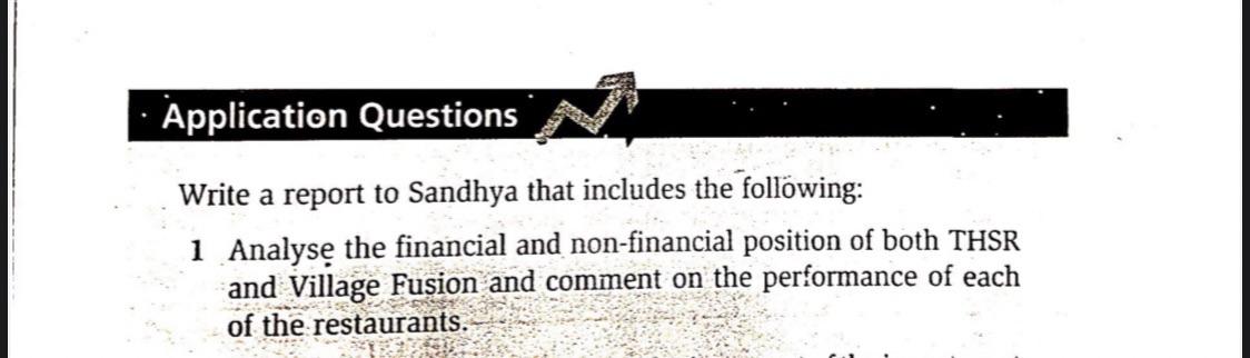 Application Questions Write a report to Sandhya that includes the following: