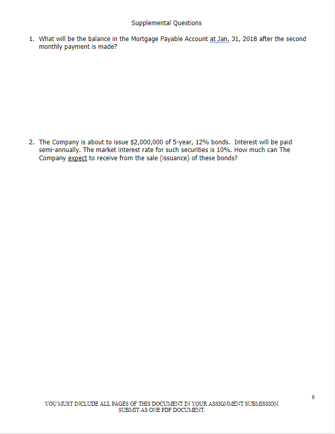 Payable Interest Payable Unearned Revenue ST Note Payable LT Mortgage Payable Bonds