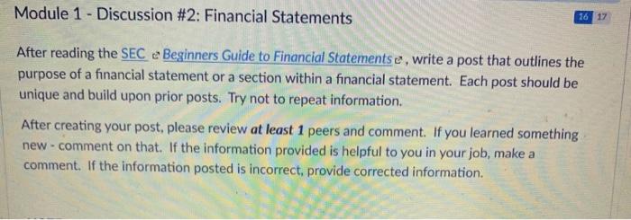 SEC e Beginners Guide to Financial Statements e, write a post that