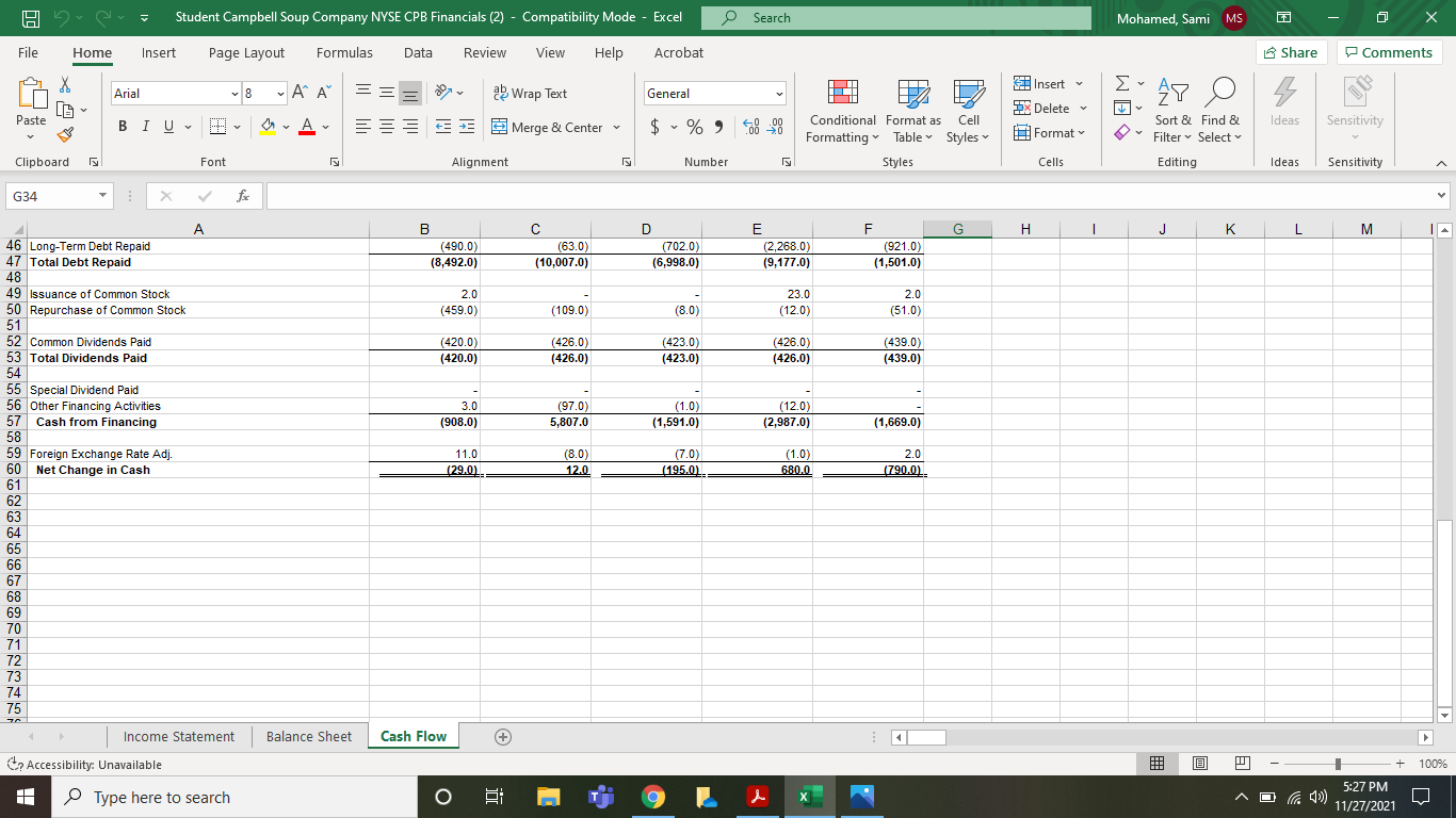 Millions of the reported currency, except per share items. 6789BHQ2 Template: Period