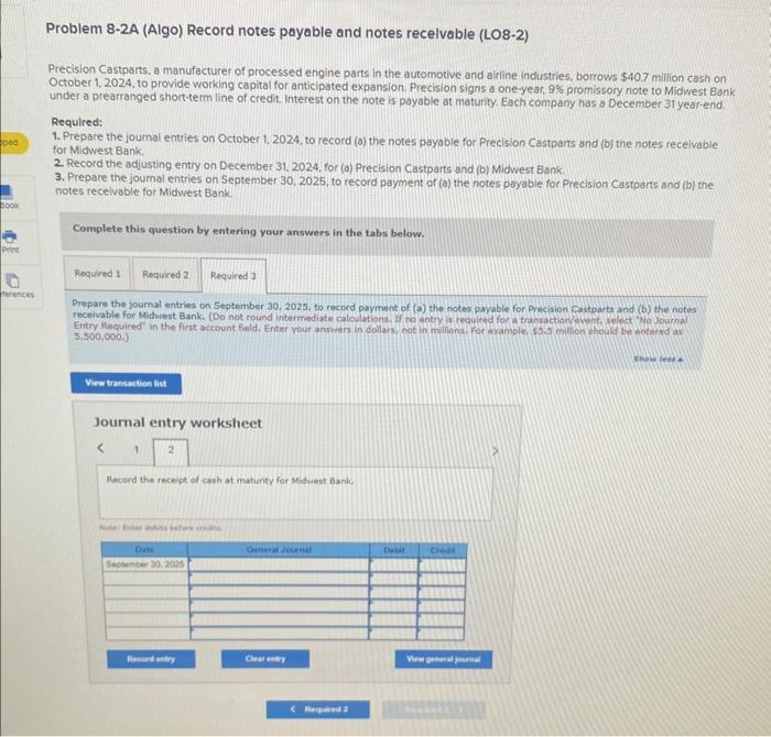 the note is payable at maturity. Each company has a December 31