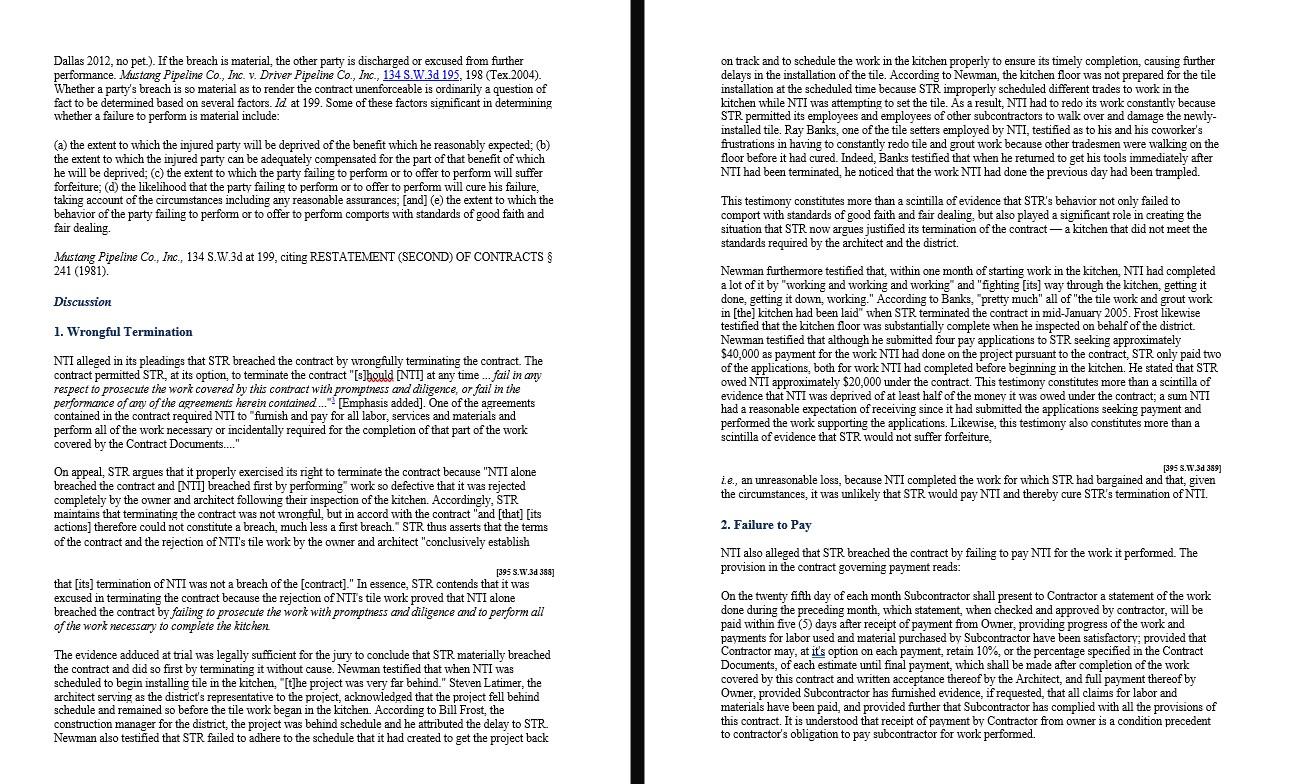 the 4 requirements? FACTS: ISSUE: DECISION: REASON: On appeal, STR argues that