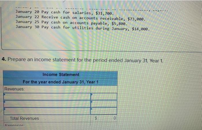for cash, $38,100. January 6 Provide services to customers on account, $75,400.