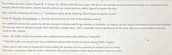 Please help as soon as possible This writing exercise is from Chapter