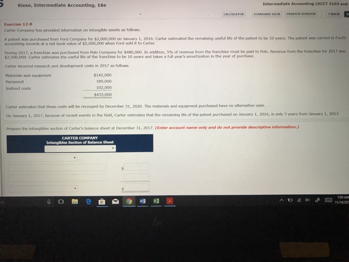  Kieso, Intermediate Accounting, 16e Intermediate Accounting (ACCT 3103 and PRINTER VERSION