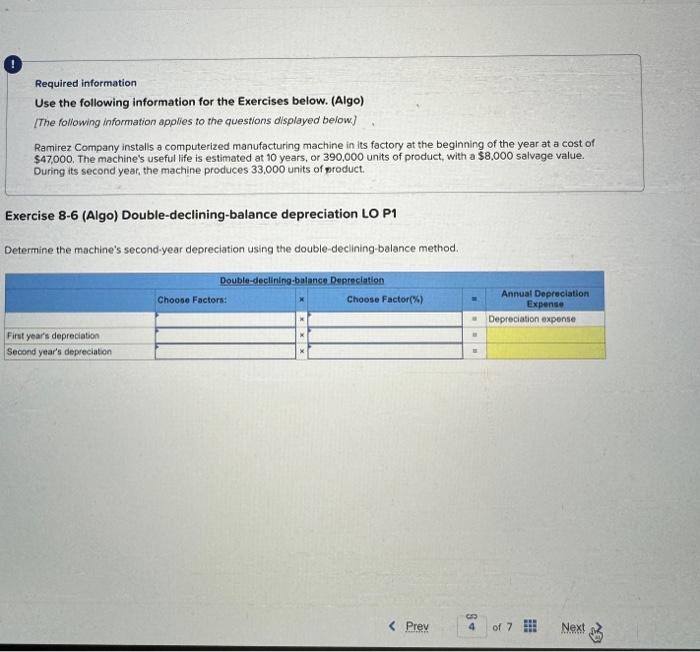 ch8.4please help me understand Required information Use the following information for the
