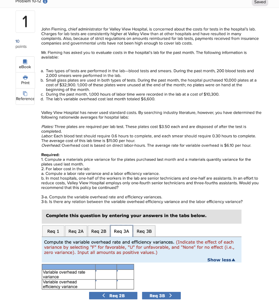for lab tests are consistently higher at Valley View than at other