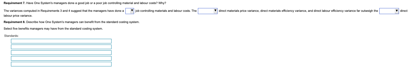 the total variance, the flexible budget variance, and the production volume variance.