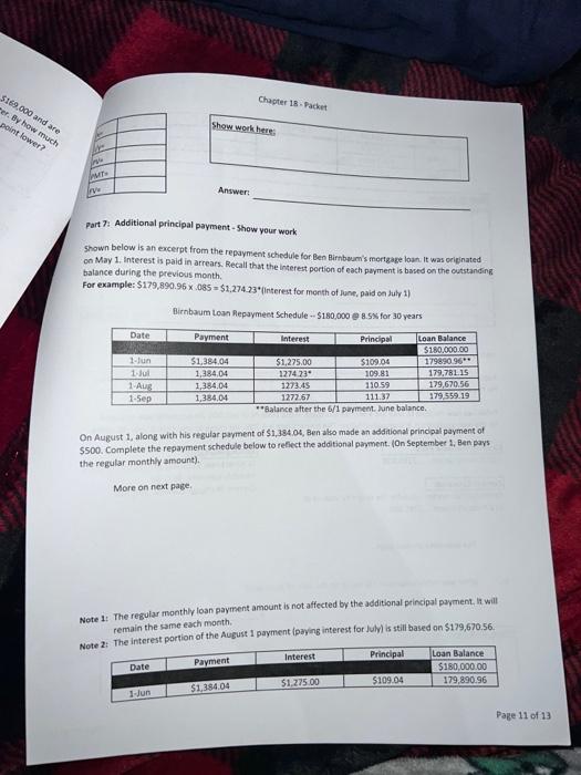 SHOW ALL WORK!! I recommend printing this document so that you can