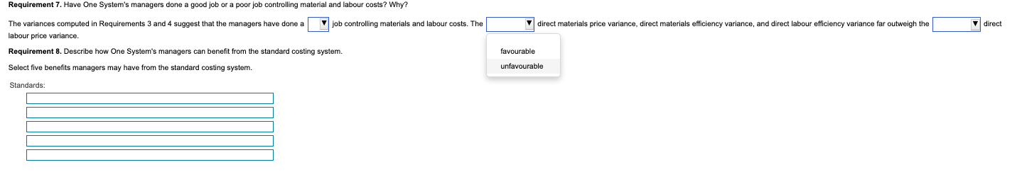costs? Show how the total flexible budget variance is divided into materials,