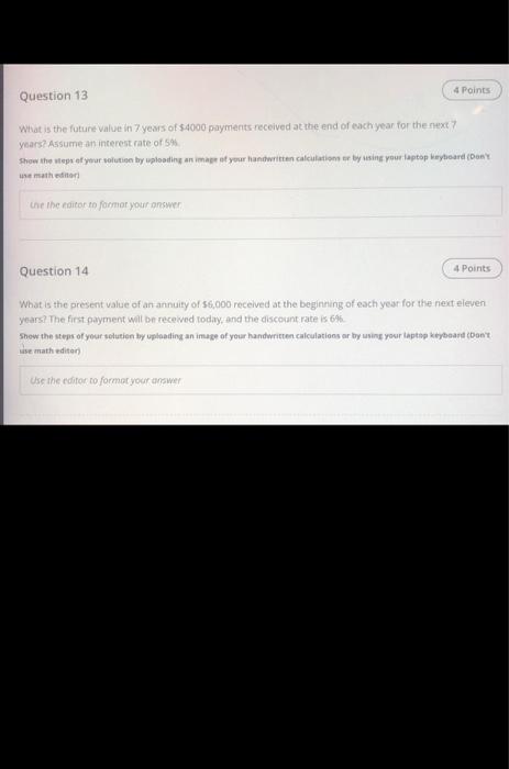 year for the next years? Assume an interest rate of 5 Show