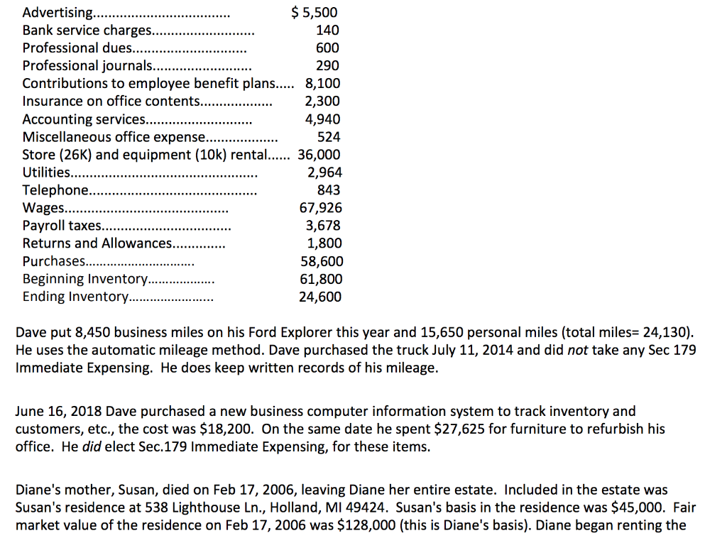 and Diane Cartmill for the year ended 2018 This tax return is