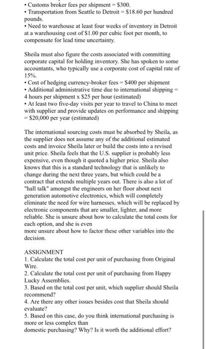 for the automotive market, has sent out requests for quotations for a