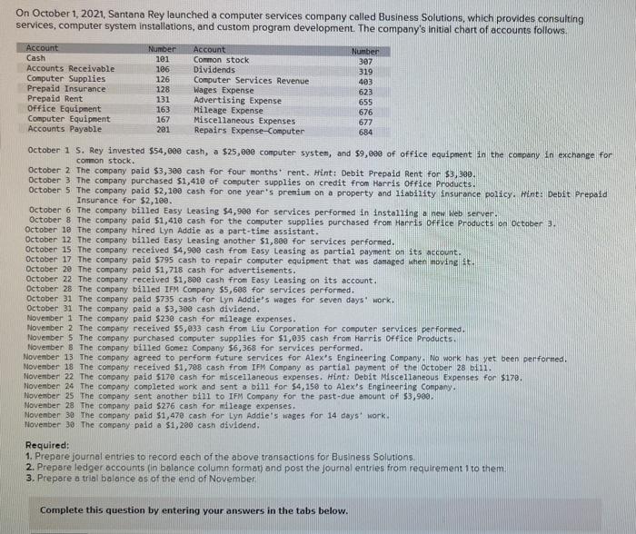 called Business Solutions, which provides consulting eervices, computer system installations, and custom