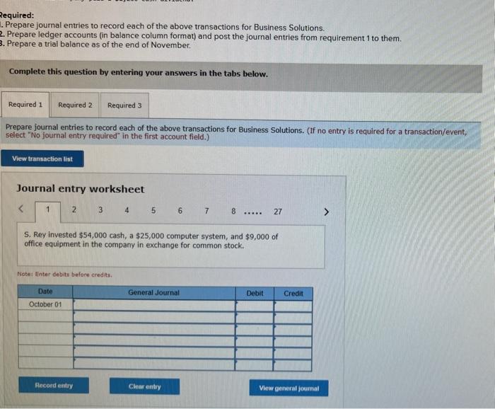 program development. The company's initial chart of accounts follows. October. 1 S.