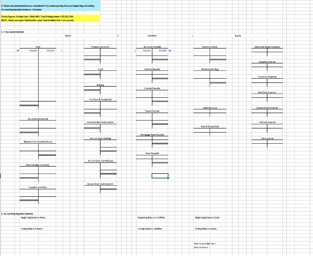 needed for your T-Accounts. Jelly World, Inc. Balance Sheet December 31, 2018