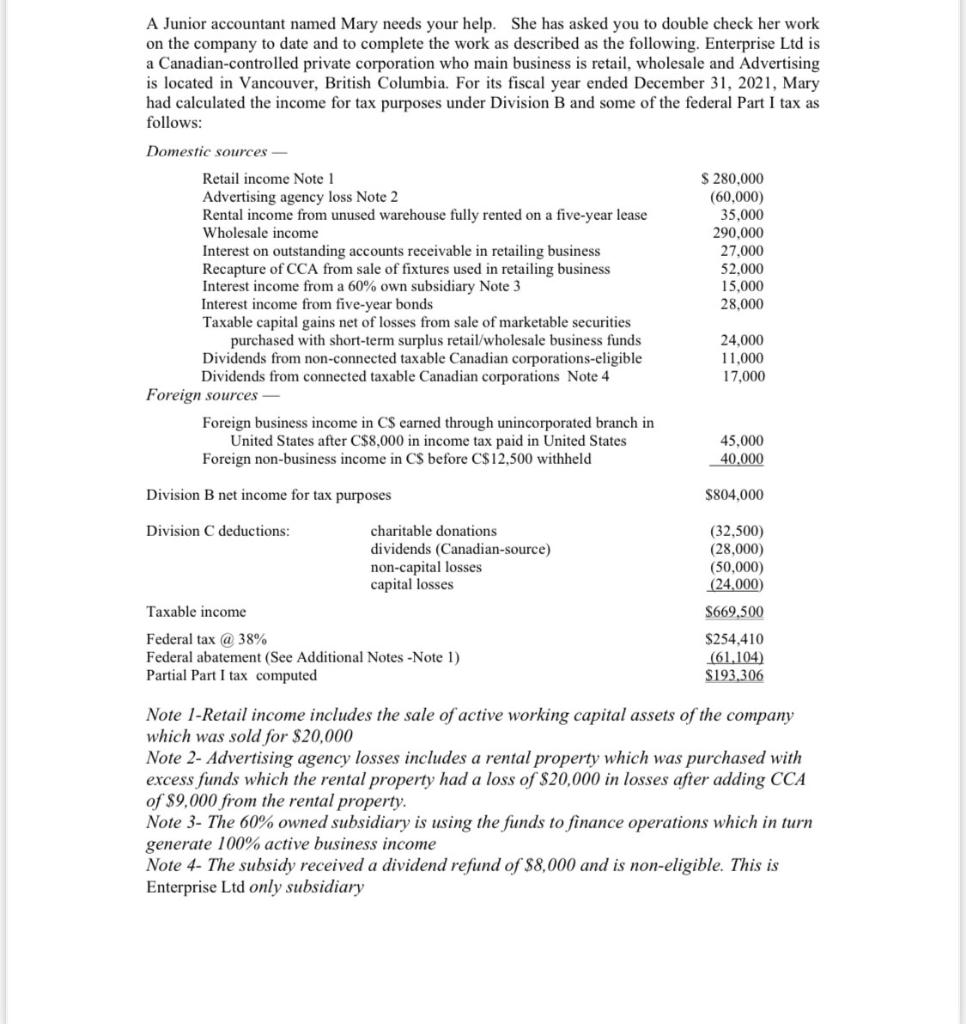 Please find the question in the attached docs. A Junior accountant named