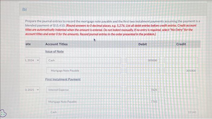 $305,000 mortgage note payable to finance the construction of a new building