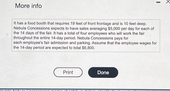 the fair. (Click the icon to view additional information about Nebula Concessions.)