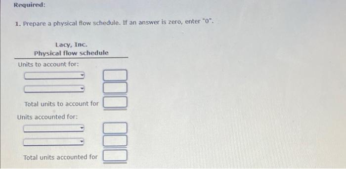 Costing Lacy, Inc., produces a subassembly used in the production of hydraulic