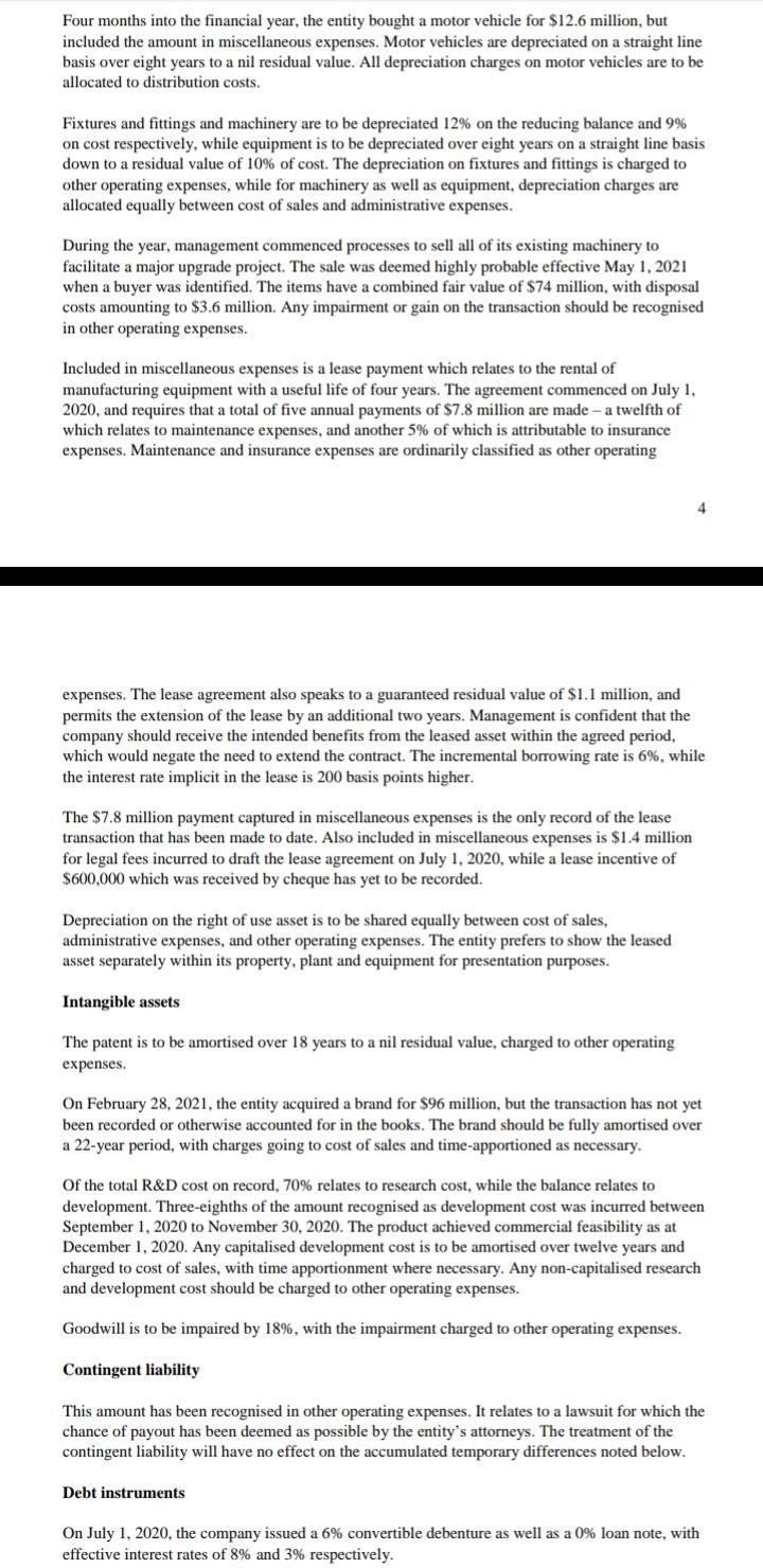 company: Halifax Ltd Trial balance as at June 30, 2021 $ S
