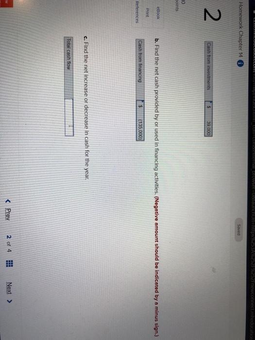 data for Rocket Transport 10 points Cash dividend Purchase of bu Interest