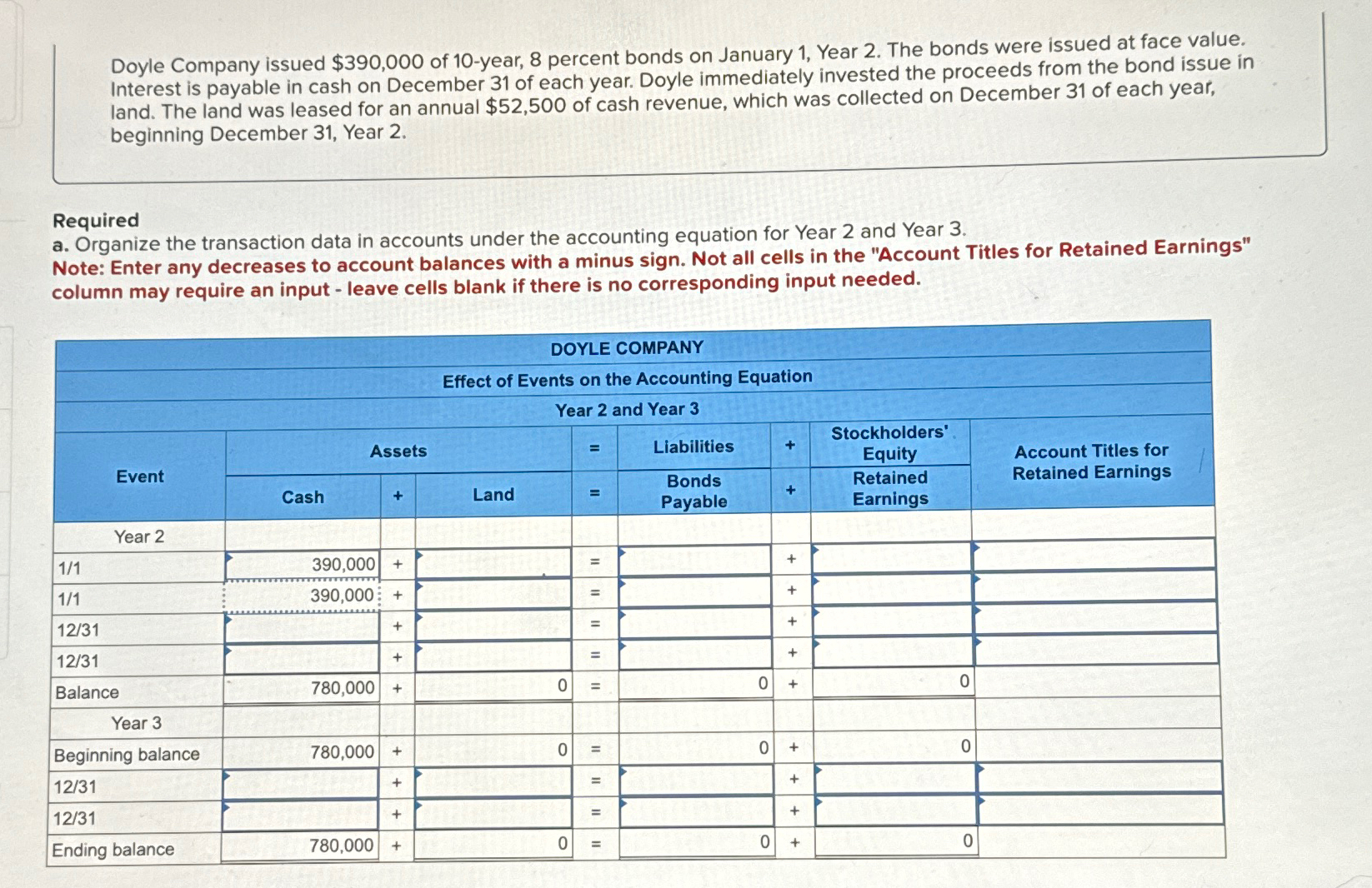  Doyle Company issued $390,000 of 10-year, 8 percent bonds on January