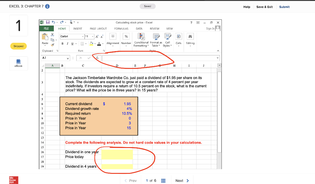 Please show me using excel formula only example (B2/B5,d4*d2), =FV(d3,d4, , ,