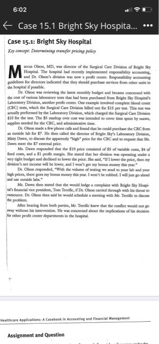  6:02 + Case 15.1 Bright Sky Hospita... Case 15.1: Bright Sky