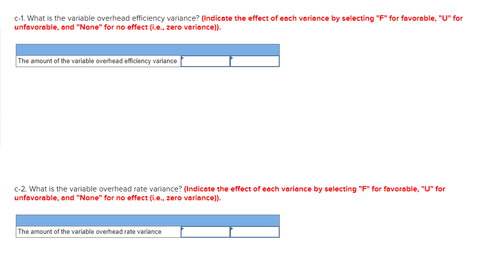 B6 to 2.9 pounds, the direct labor standard quantity in cell B7