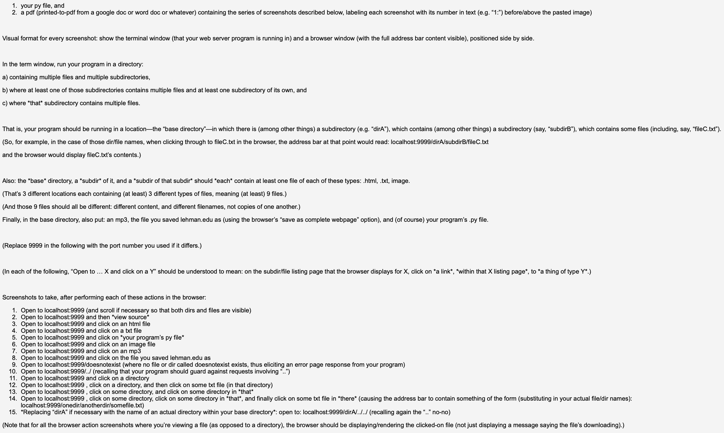 your py file, and a pdf (printed-to-pdf from a google doc
