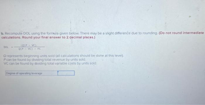 top row ot the table hos the values and the bottom row