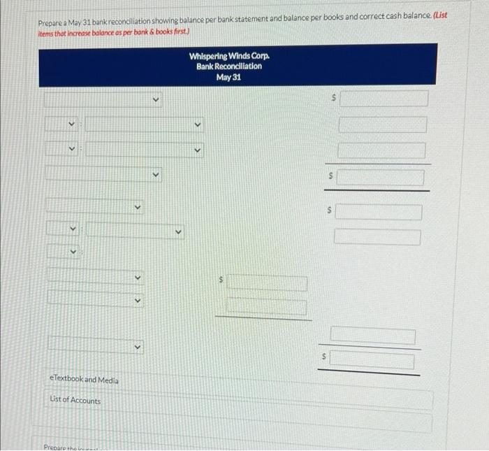 Corp deposits all receipts intact and makes all payments by cheque. The