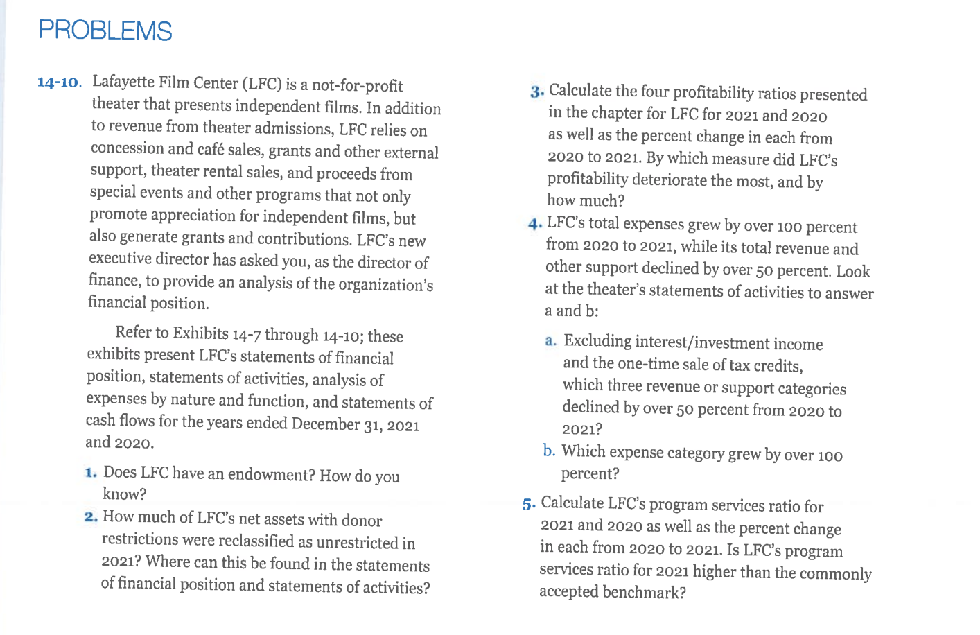 I need help resolving this problem 14-10 problems 1 to 10 PROBLEMS
