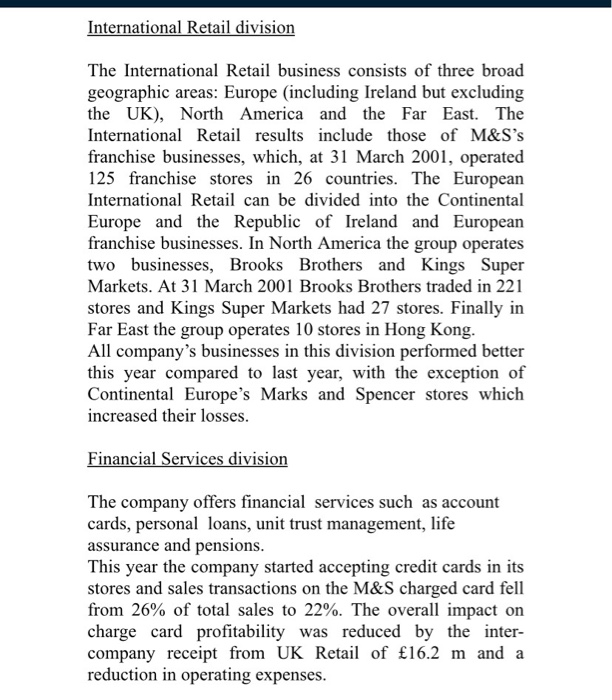 Magd Can be the Sy deling was Comment Introduction Marks & Spencer