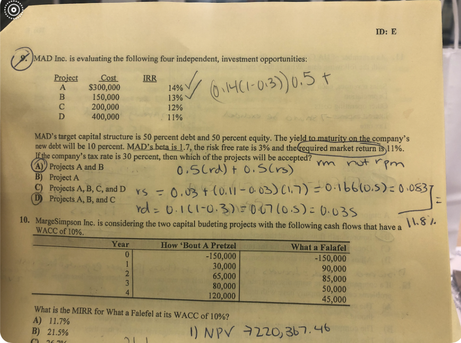 Correct Answer: A Why is it not Answer D that is correct?