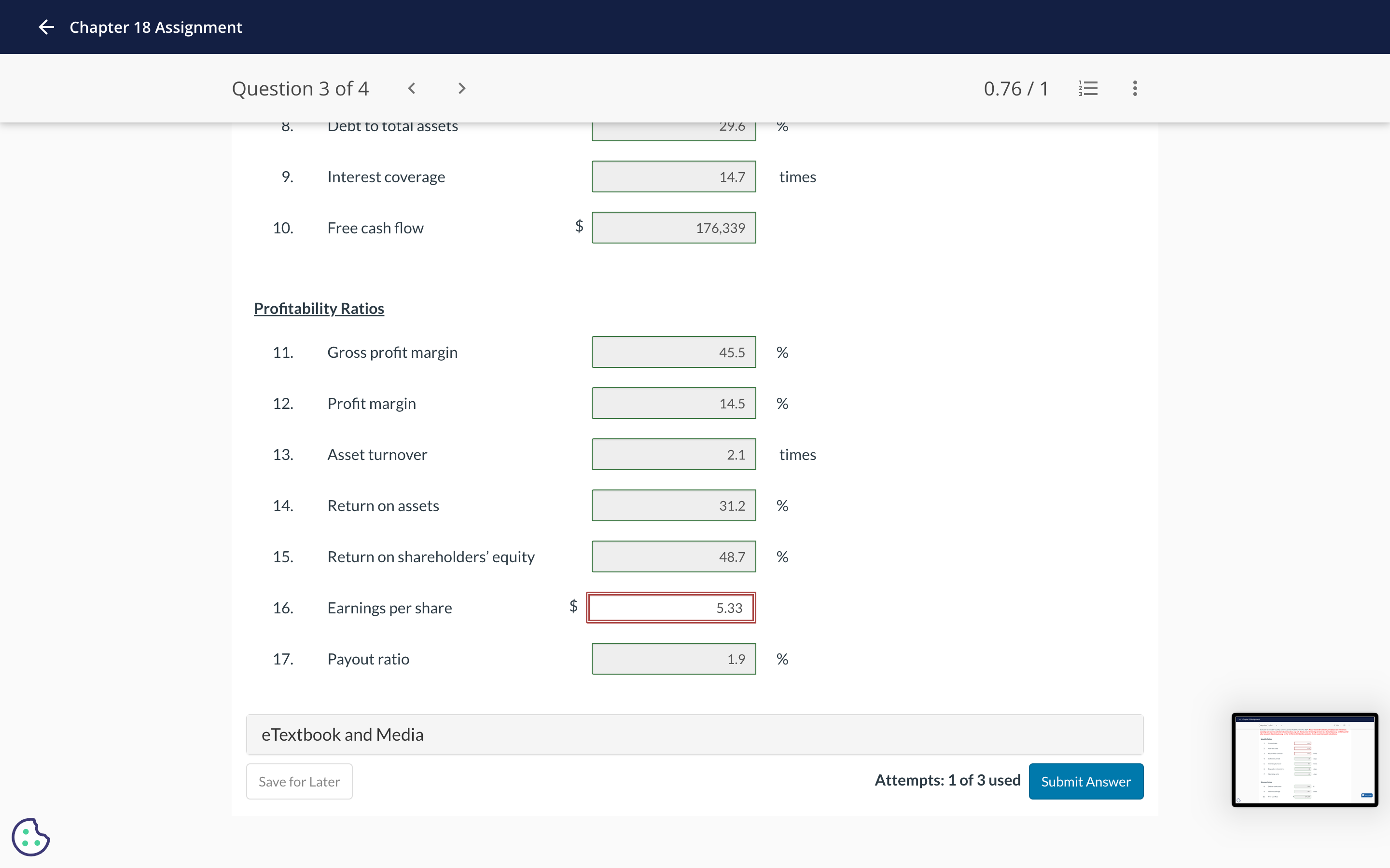 \begin{tabular}{|c|c|c|} \hline Cash & $106,640 & $65,060 \\ \hline Accounts receivable &