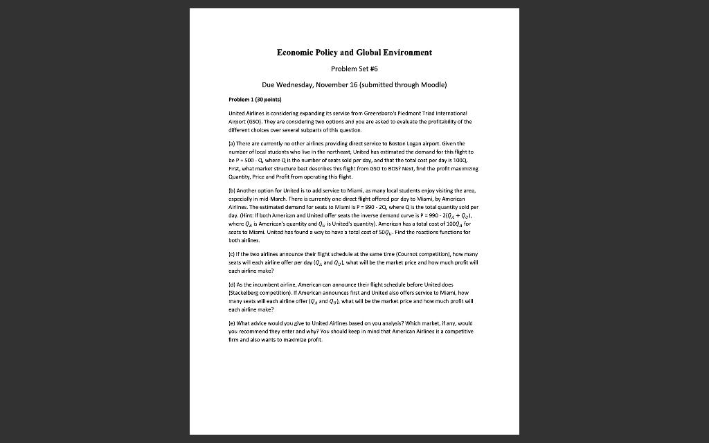 considering expanding its service from Greensboro's Piedmont Triad International Airport (GSO). They