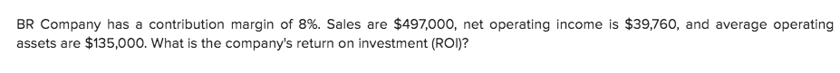 rate of return 32% $40,000 20% The residual income for the year