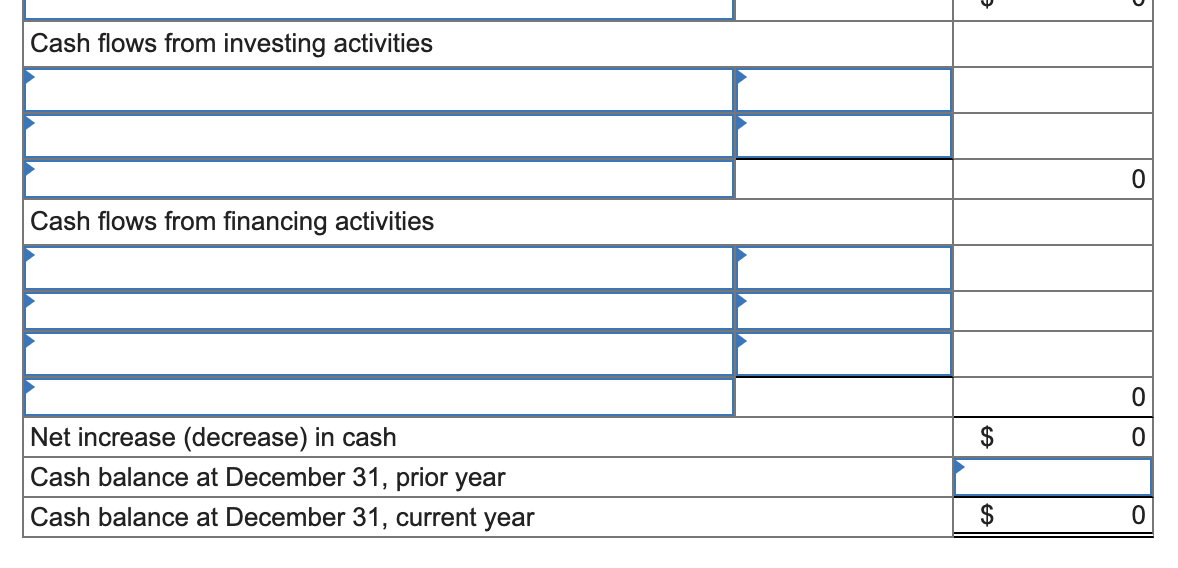 cash payment of taxes. GOLDEN CORPORATION Comparative Balance Sheets December 31 Current